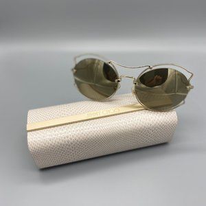 MIU MIU SCENIQUE EVOLUTION SUNGLASSES WITH JIMMY CHOO WHITE LIZARD/GOLD CASE